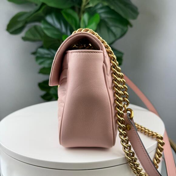 A205 💎✨Authentic Gucci Marmont Small Shoulder Bag Perfect Pink - Picture 4 of 8
